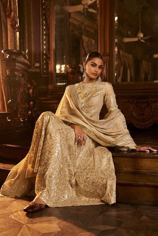 Sage Green Gota Patti Sharara Set