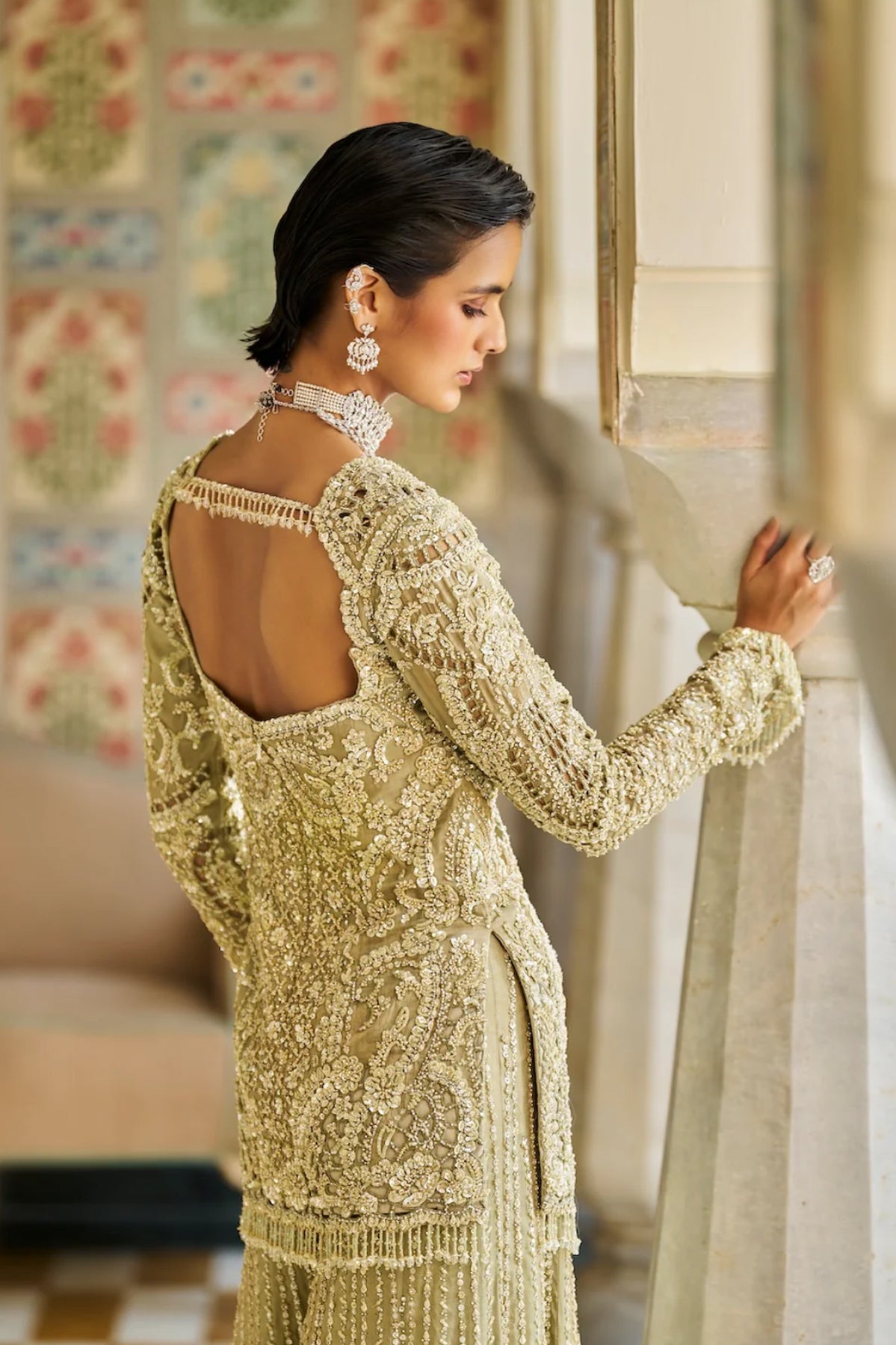 Sage Green Sharara Set