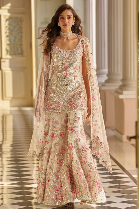 Ivory Multi-Coloured Three-Dimensional