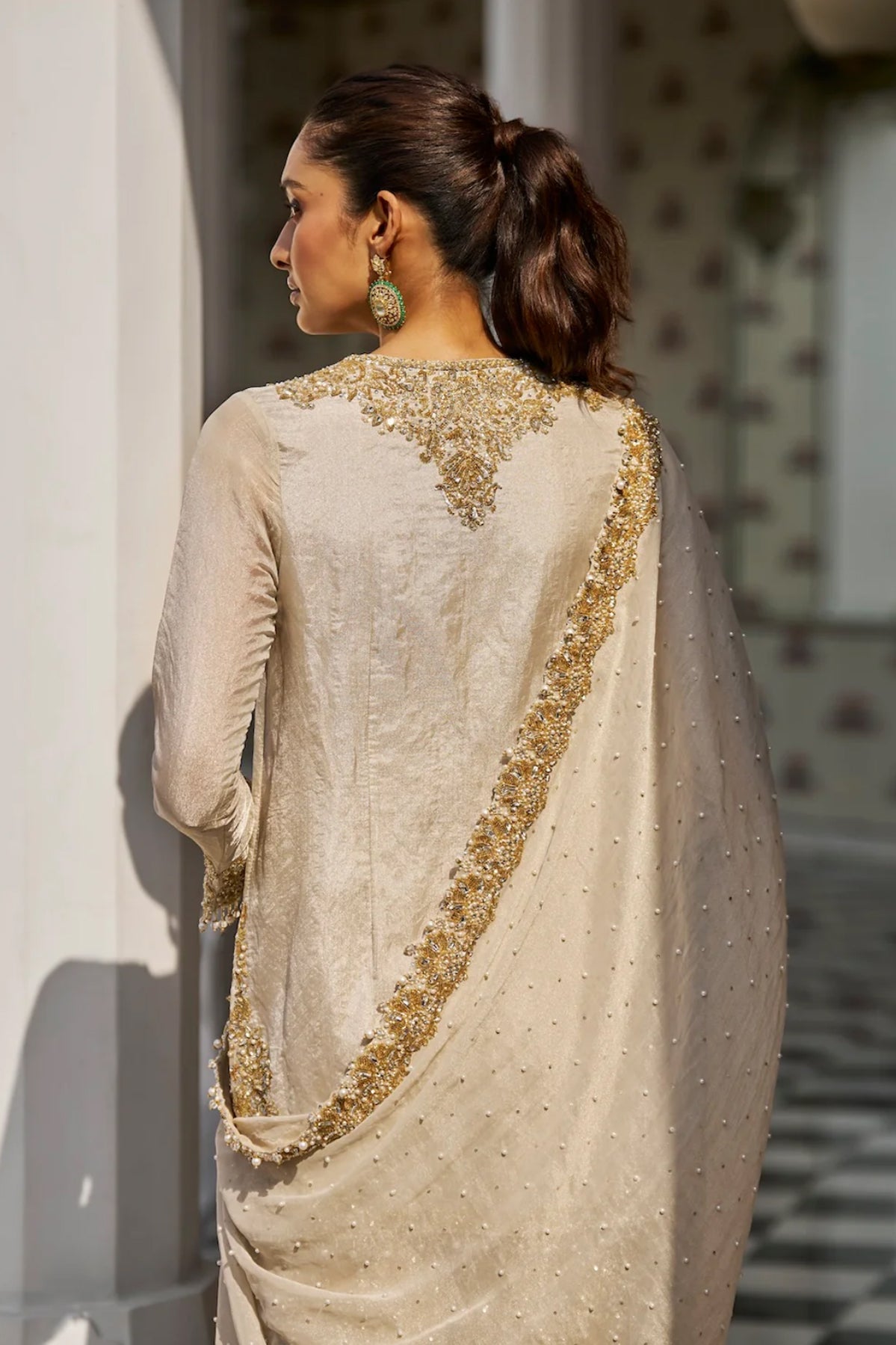 Silver Gold Sharara Set