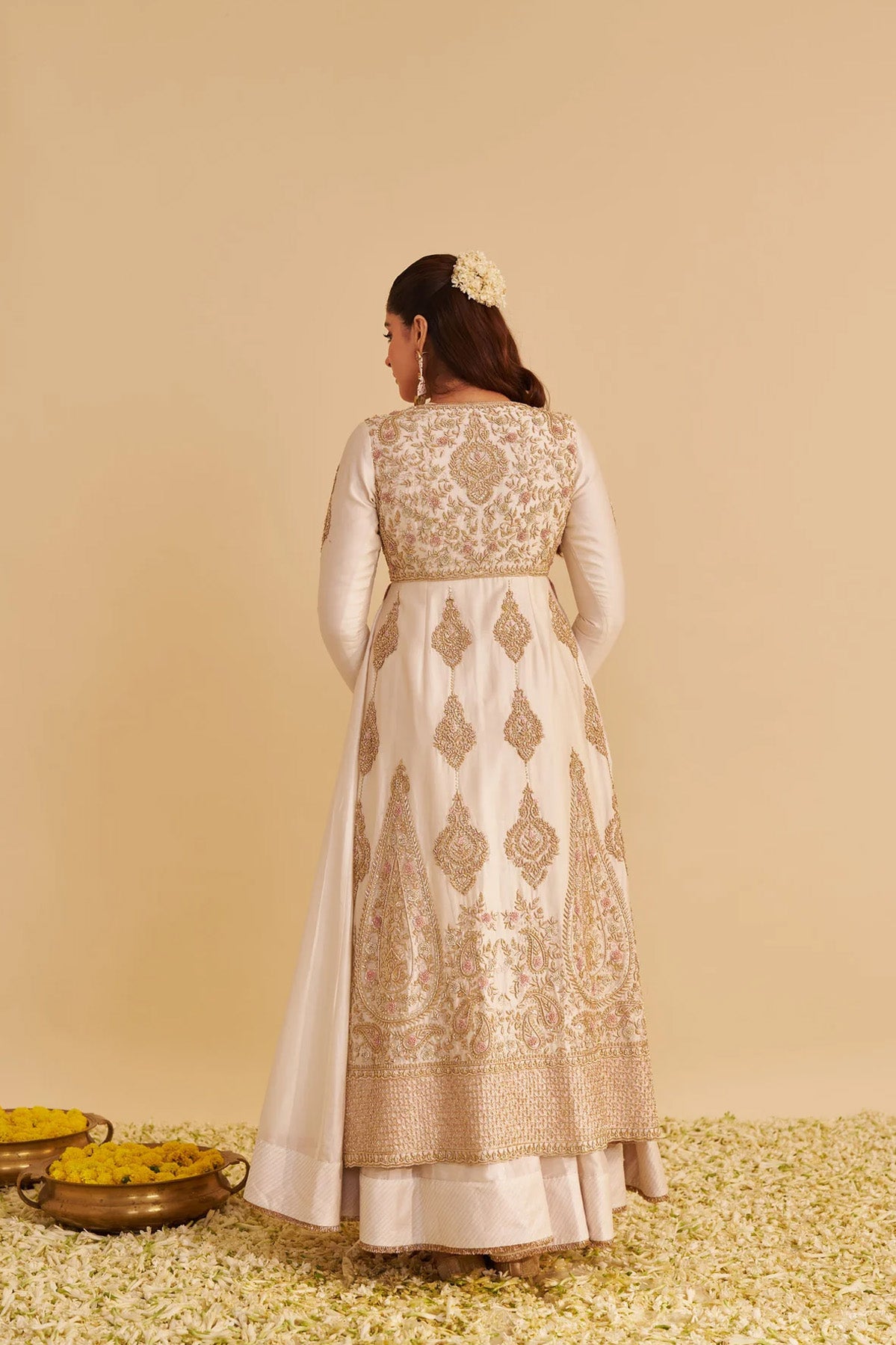 Zainah Dabka Zardozi Embroidered  Anarkali Set