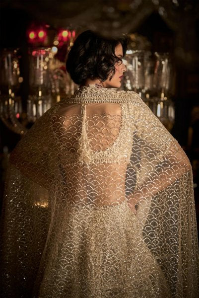 Champagne Pearl Lehenga Set
