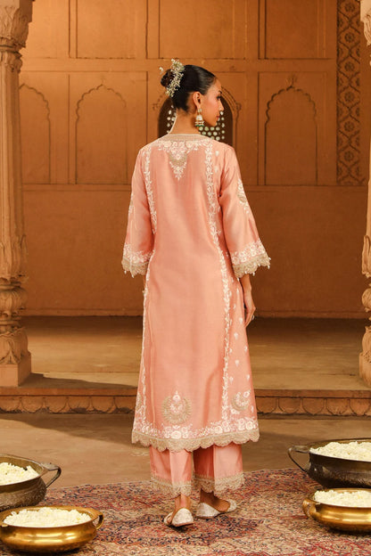 Yasna -  Long kurta with palazzo and dupatta